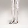 Novelties Nomasei | Whisper - Over The Knee Boots Silver