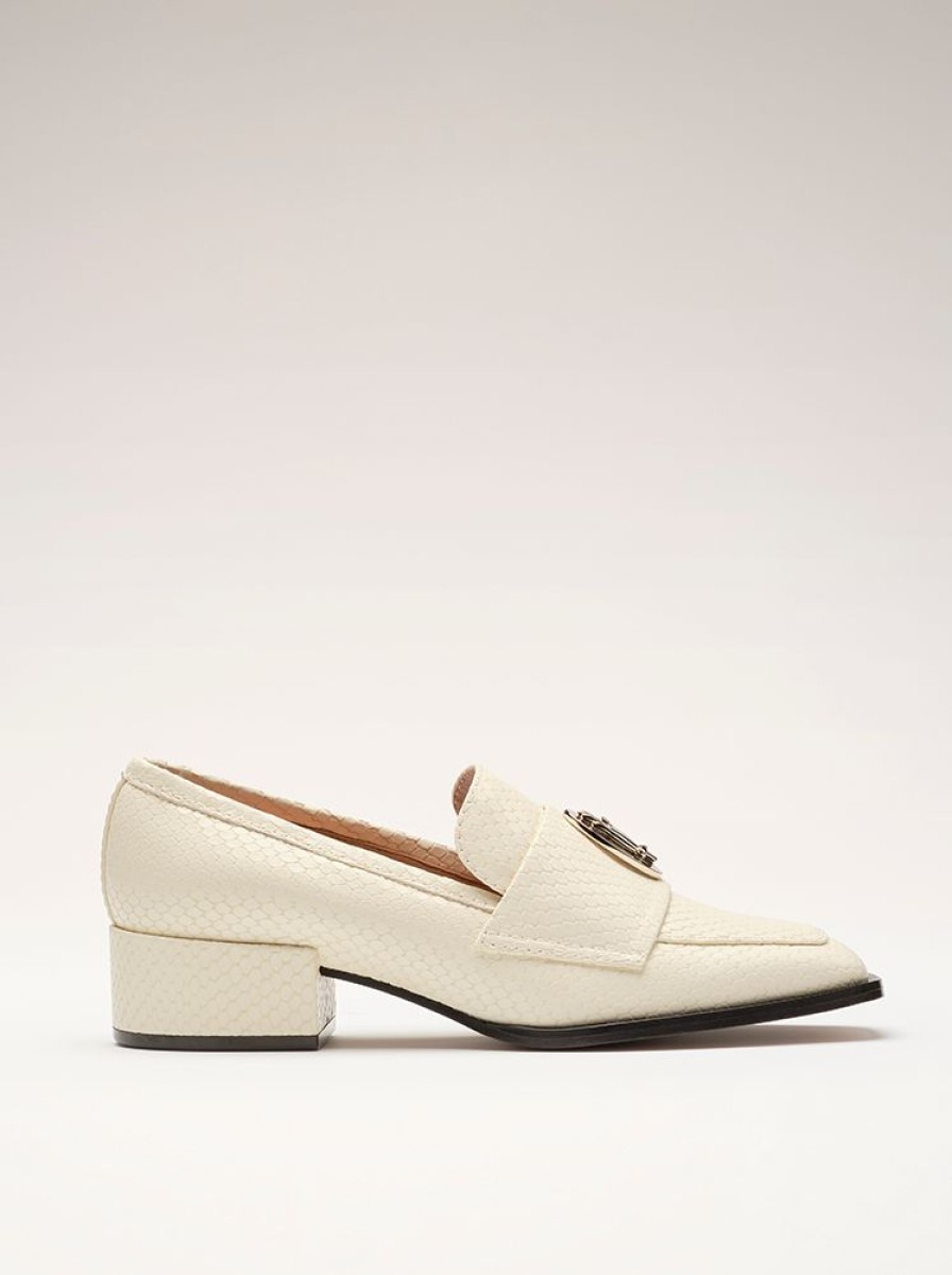 Moccasins And Derbies Nomasei | Nono - Moccasins - Embossed Pompeii White