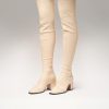 Stretchline Nomasei | Whisper - Over The Knee Boots Pompeii White