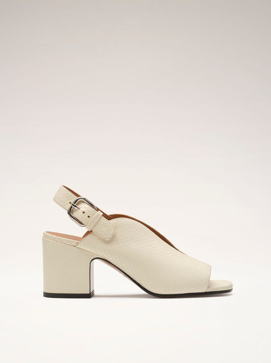 Shoes Nomasei | Baghera - Sandals - Embossed Pompeii White