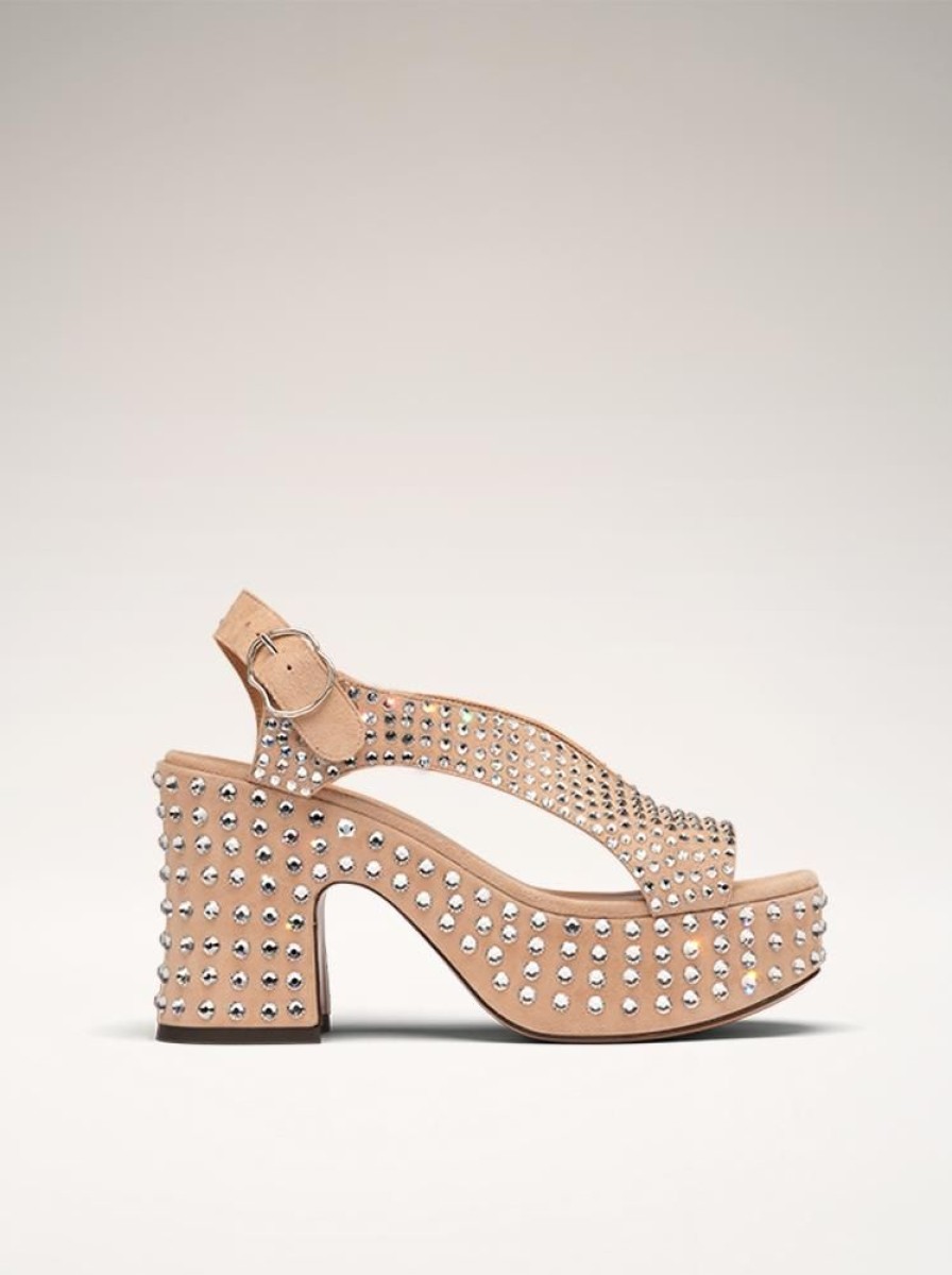 Shoes Nomasei | Taxi - Sandals - Nude Crystal