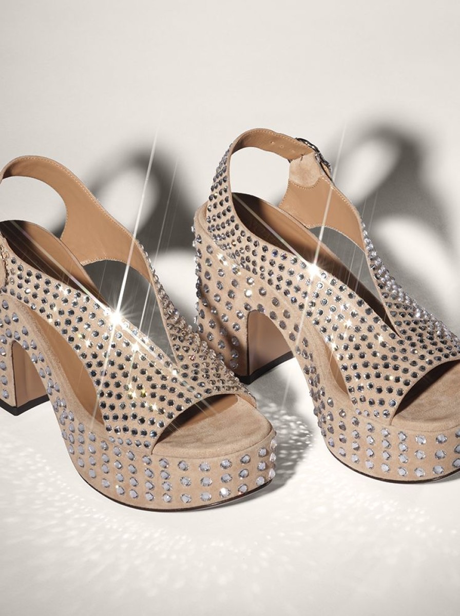 Shoes Nomasei | Taxi - Sandals - Nude Crystal