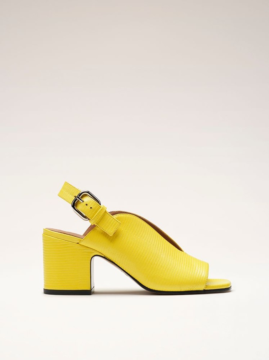 Sandals And Mules Nomasei | Baghera - Sandals - Embossed Yellow