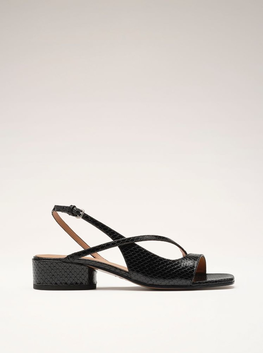 Shoes Nomasei | Birdie - Sandals - Embossed Black