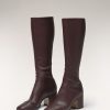 Boots And Ankle Boots Nomasei | Twist - Boots - Aubergine Burgundy