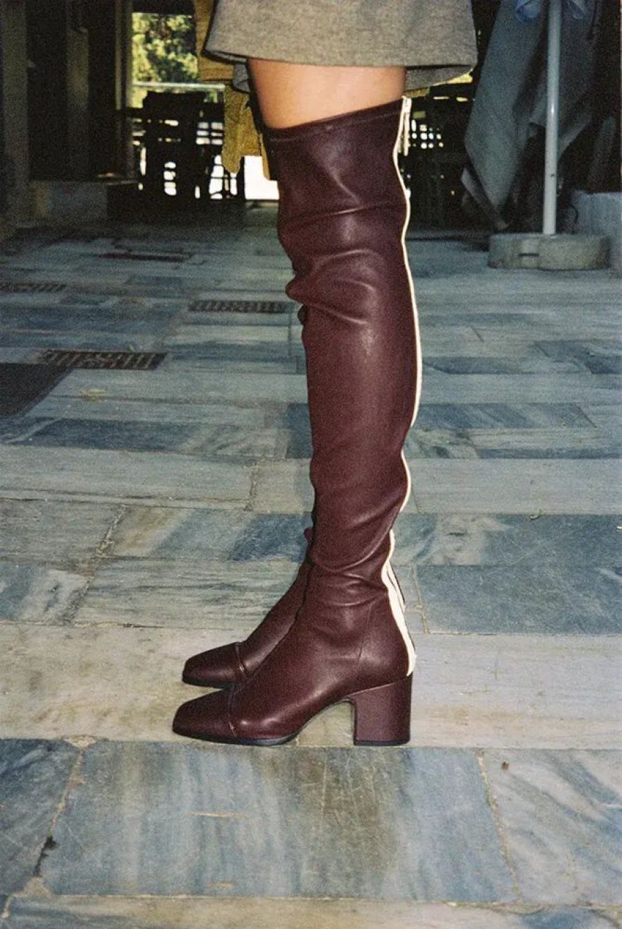 Stretchline Nomasei | Whisper - Over The Knee Boots Burgundy