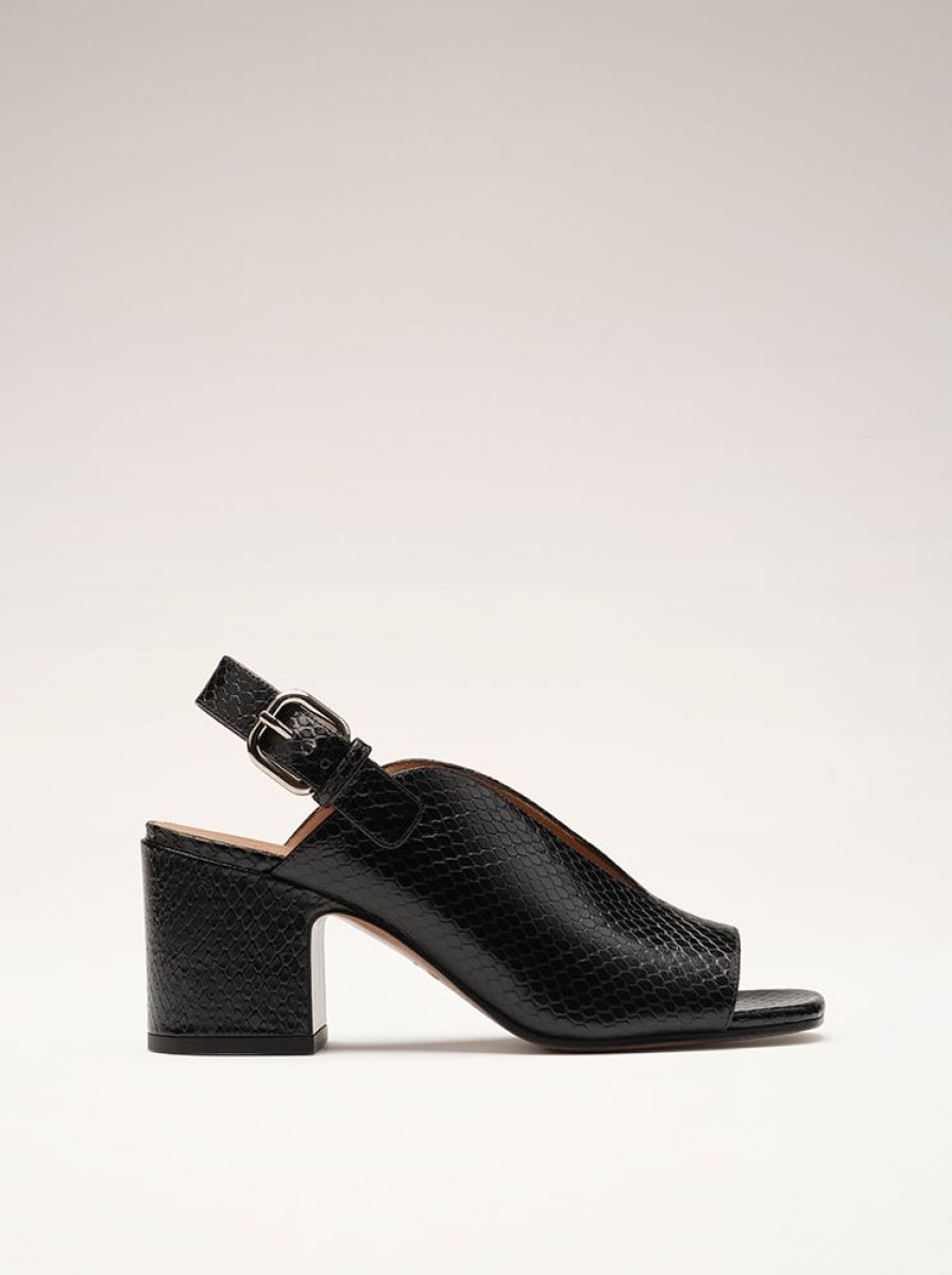 Shoes Nomasei | Baghera - Sandals - Embossed Black