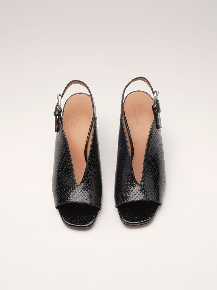 Sandals And Mules Nomasei | Baghera - Sandals - Embossed Black