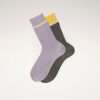 Novelties Nomasei | Socks - Pack Of 2 - Lilac / Khaki