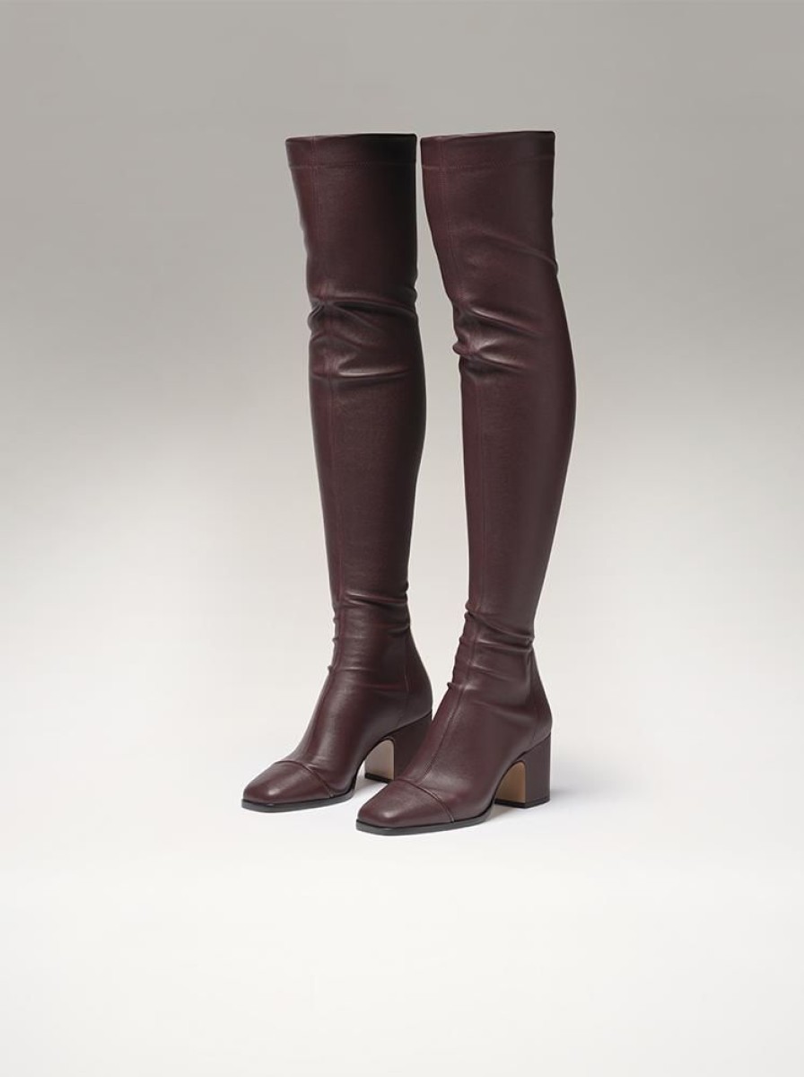 Shoes Nomasei | Whisper - Over The Knee Boots Burgundy