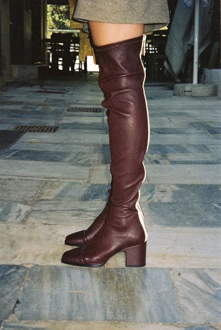 Shoes Nomasei | Whisper - Over The Knee Boots Burgundy