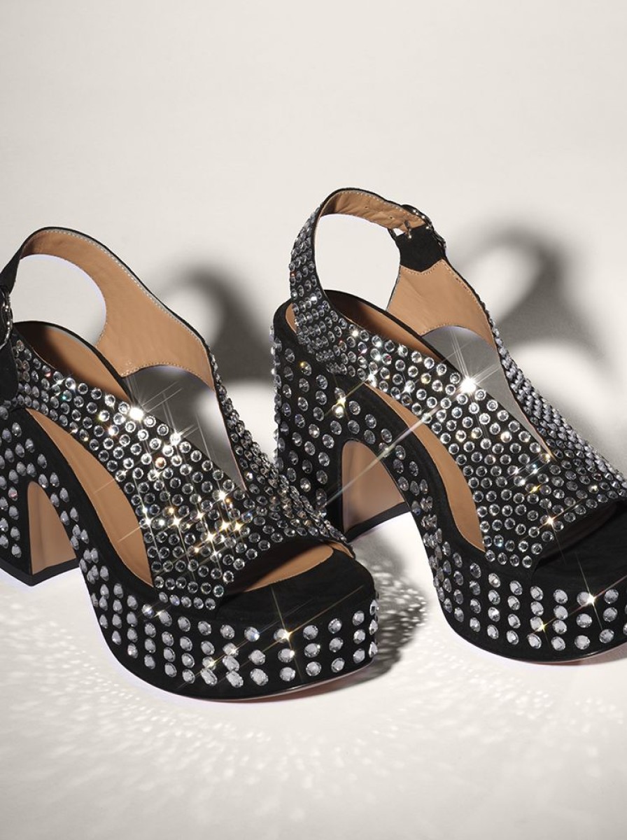 Party Shoes Nomasei | Taxi - Sandals - Black Crystal