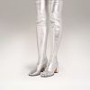 Boots And Ankle Boots Nomasei | Whisper - Over The Knee Boots Silver