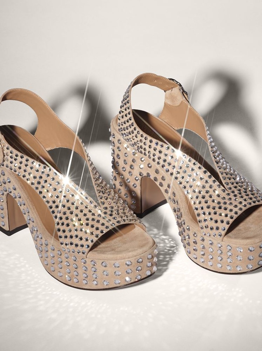 Sandals And Mules Nomasei | Taxi - Sandals - Nude Crystal