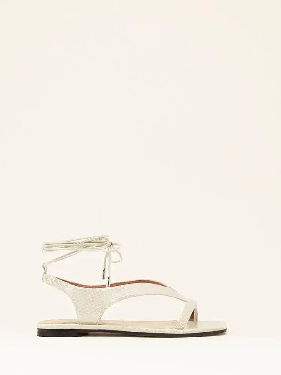 Shoes Nomasei | Lanotte - Sandals - Embossed Pompeii White