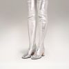 Shoes Nomasei | Whisper - Over The Knee Boots Silver